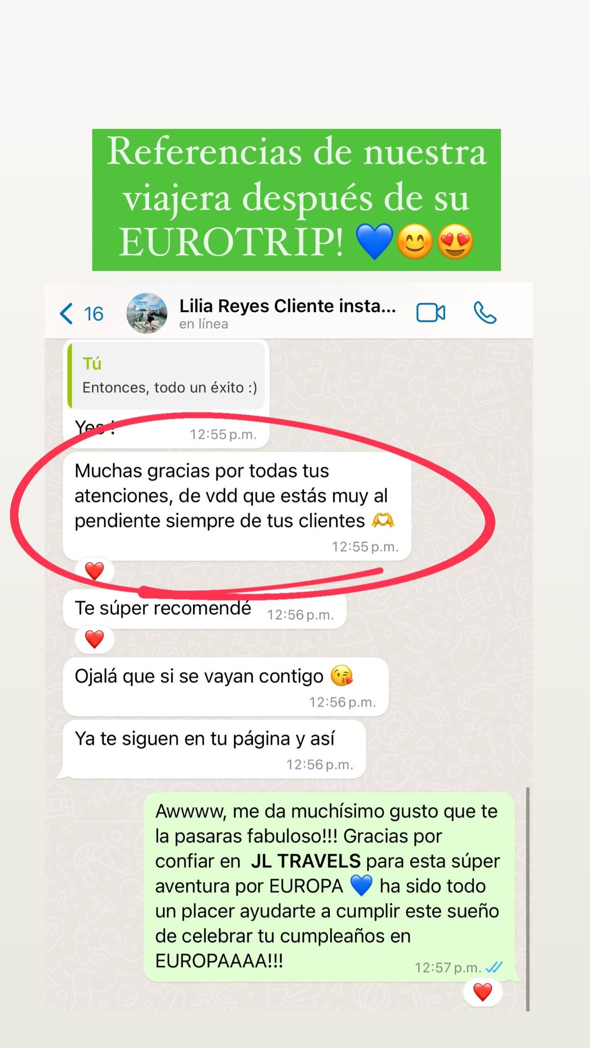 Testimonio viajero JL Travels